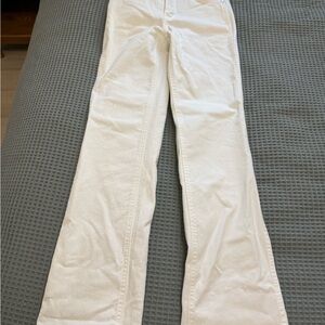 Wrangler x Staud White Bootcut Jeans